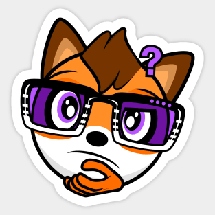 Thinking Fox Robin Sticker